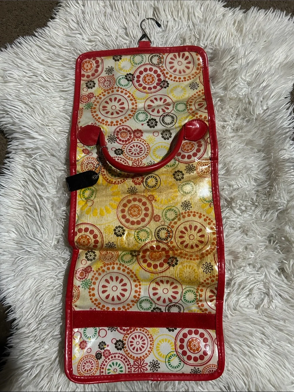 Foldable Travel Jewelry and Toiletry Organizer - Red